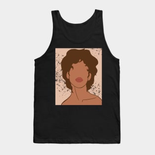 Minimalist Boho African American Woman Tank Top